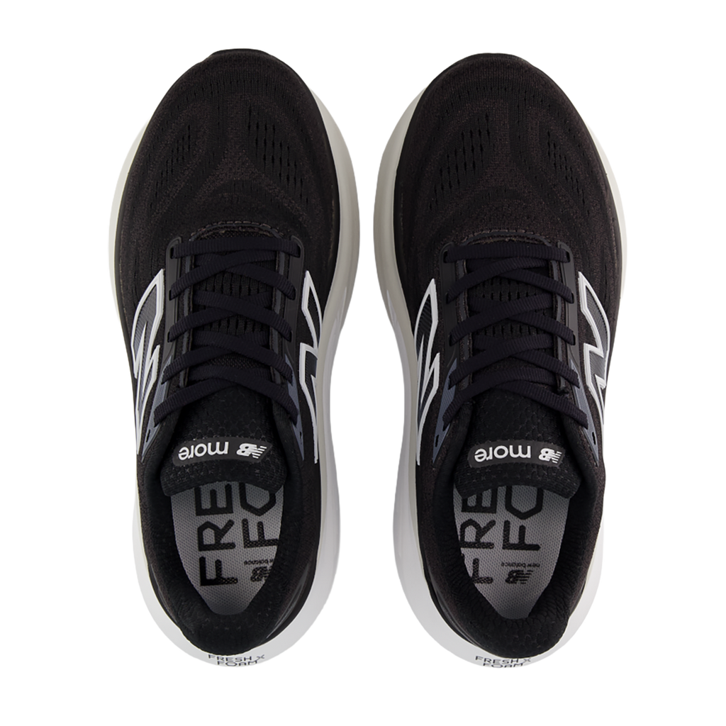 New Balance Fresh Foam X More V6 — Black — Size B — Width 6 — Back View