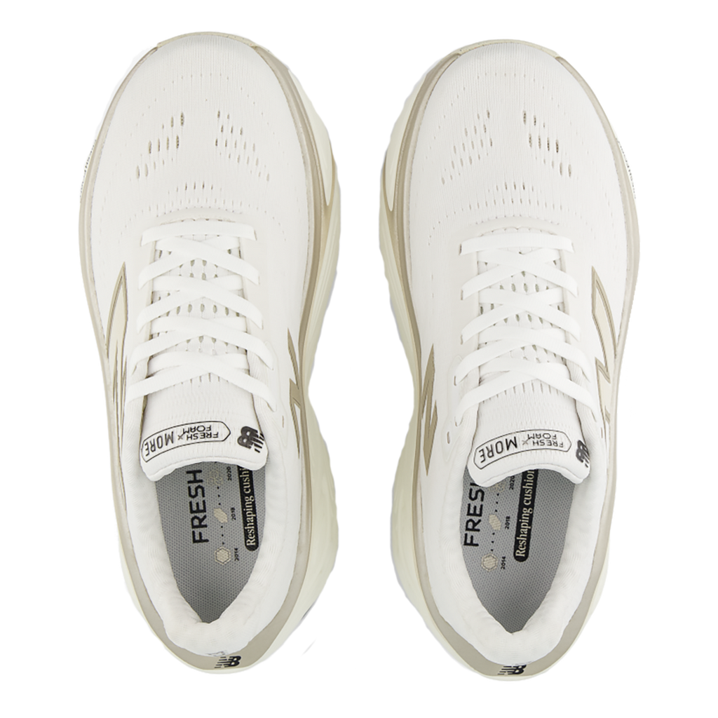 New Balance Fresh Foam X More V5 — Angora — Size B — Width 8 — Back View