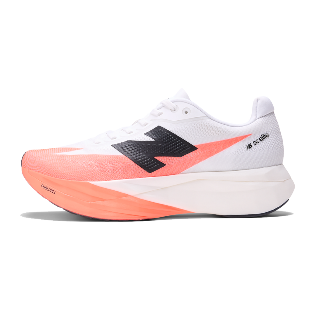 New Balance Fuel Cell SuperComp Elite V5 — Urgent Red — Size B — Width 5 — Side View