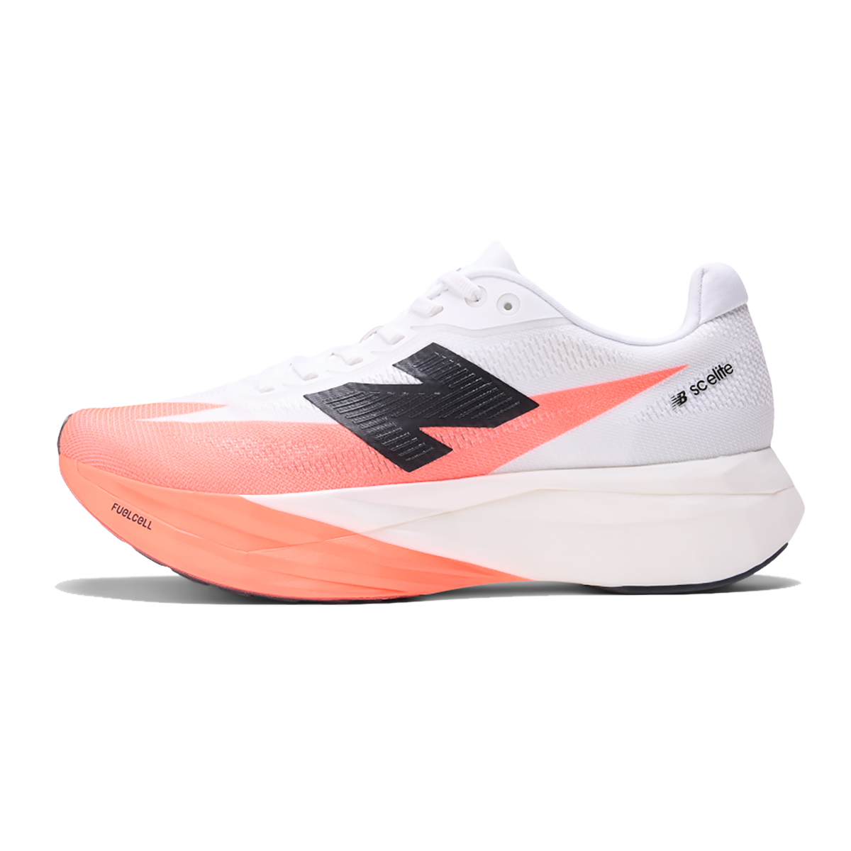 New Balance Fuel Cell SuperComp Elite V5 — Urgent Red — Size B — Width 5 — Side View