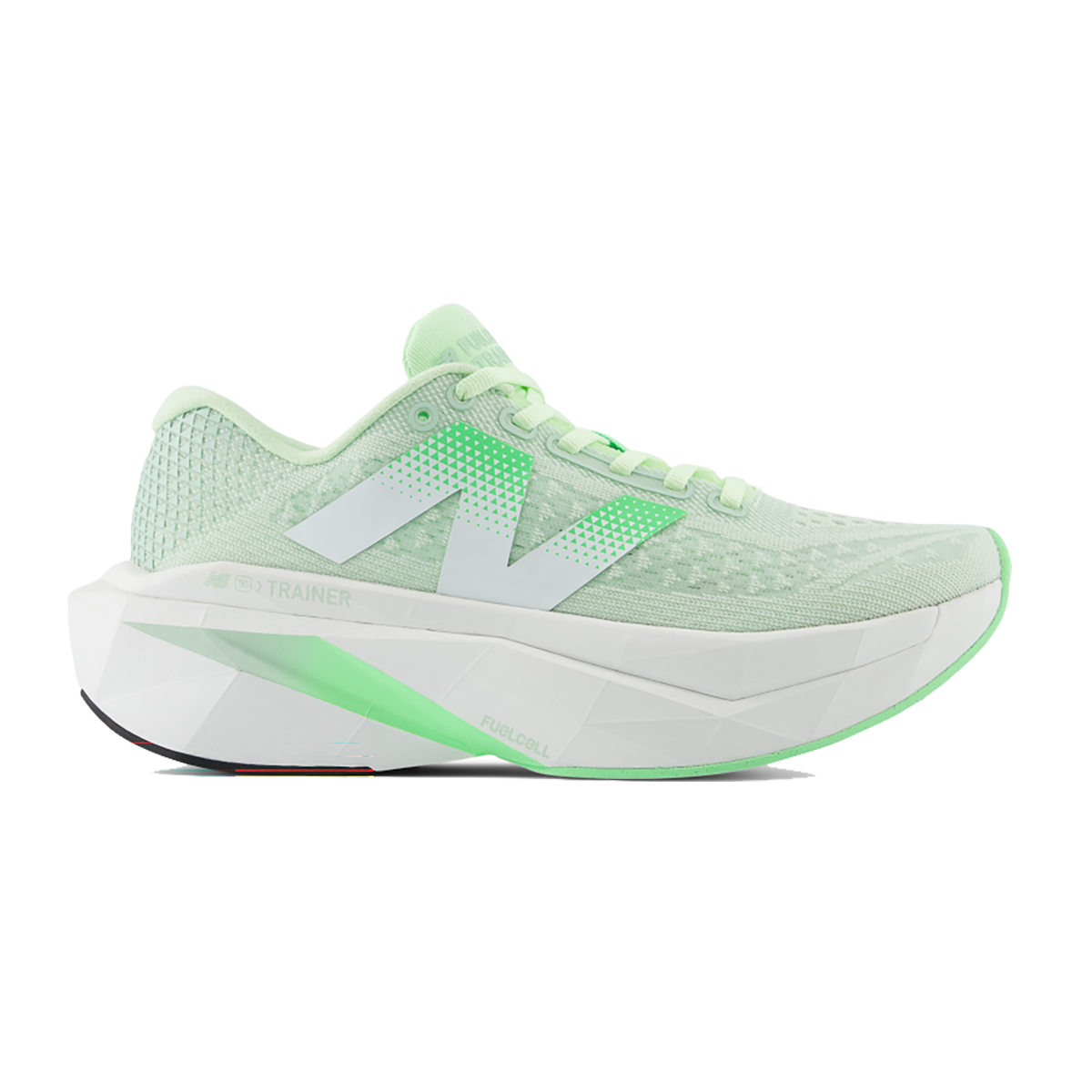 New Balance Fuel Cell SuperComp Trainer V3 — White — Size B — Width 6 — Front View