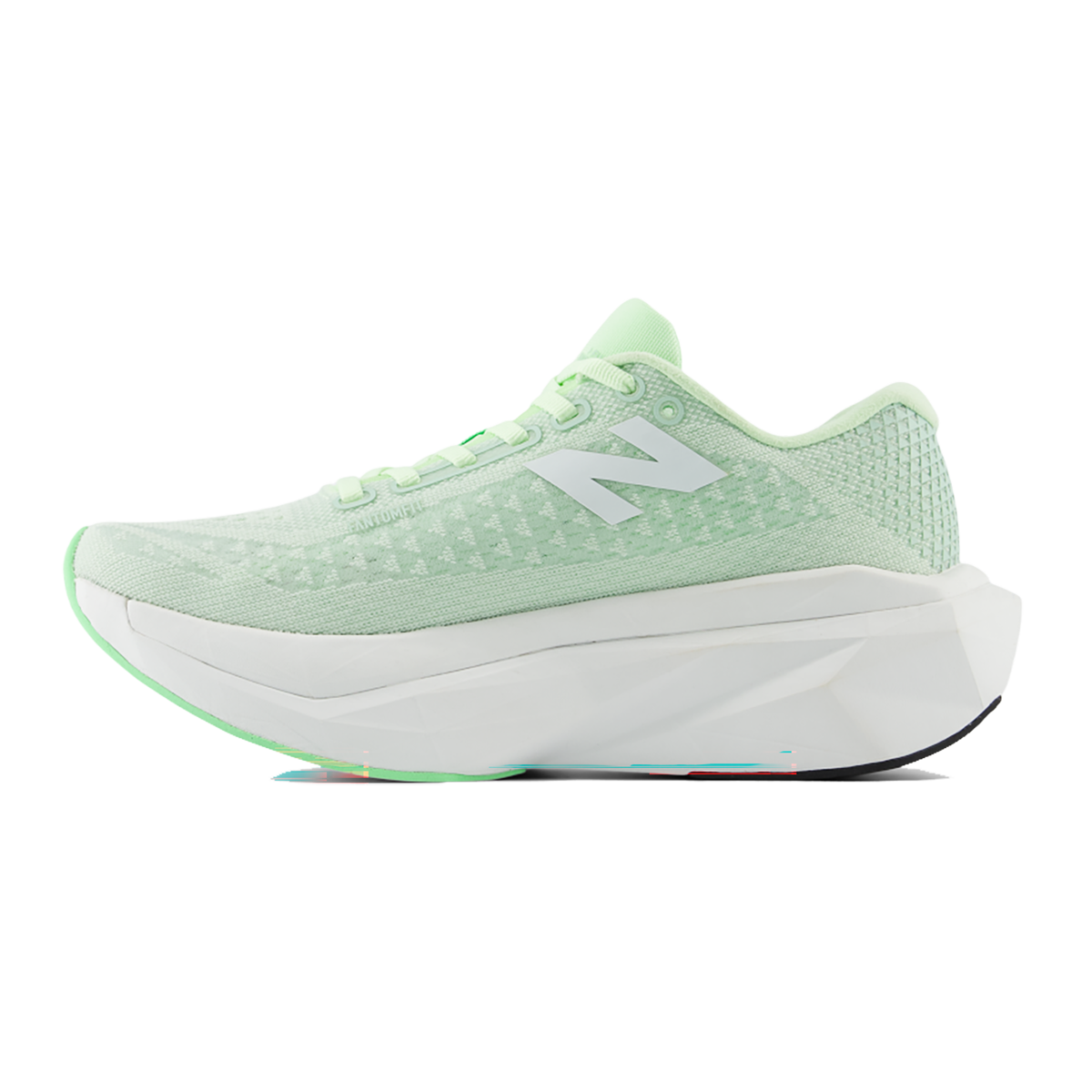 New Balance Fuel Cell SuperComp Trainer V3 — White — Size B — Width 6 — Side View