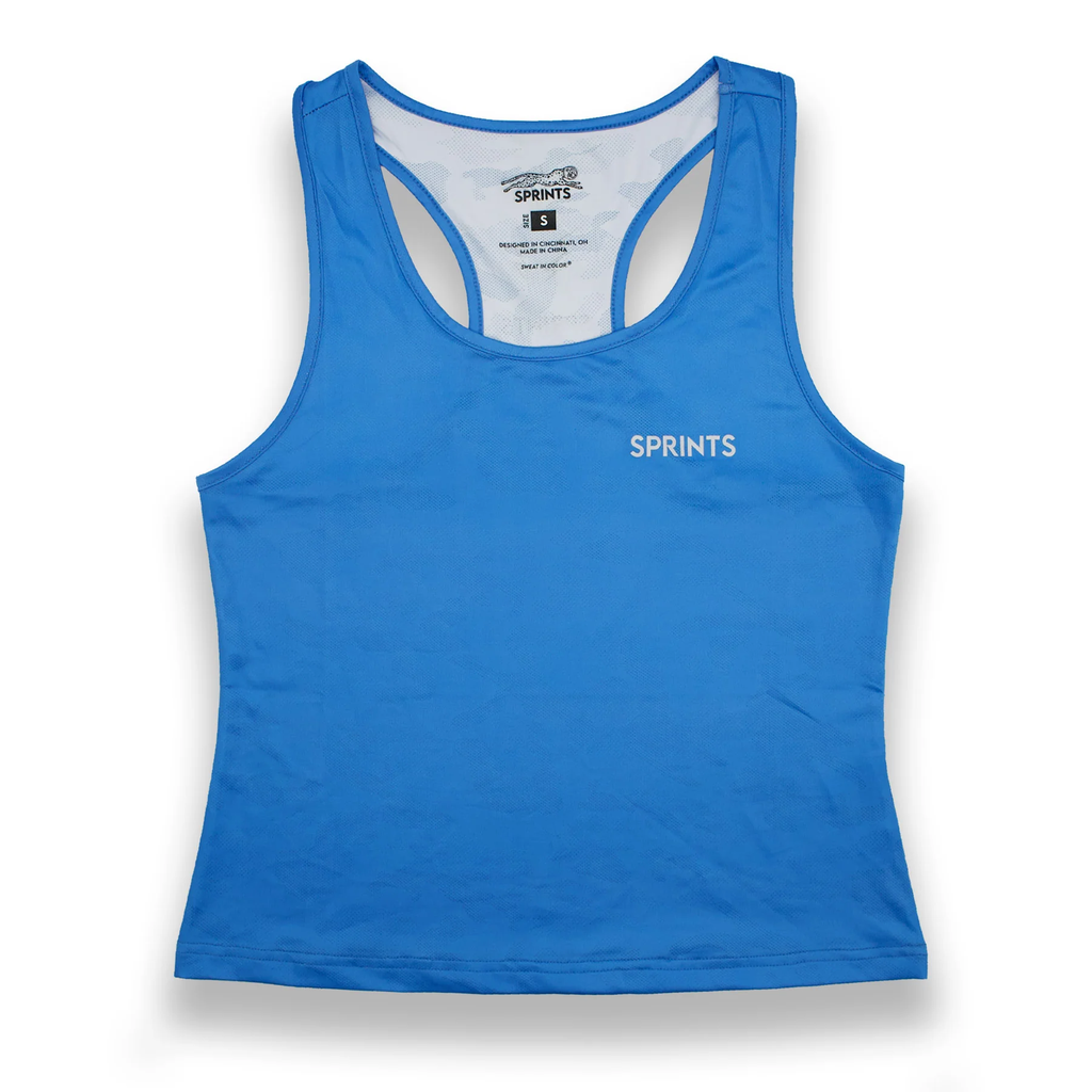 Sprints Drenched Sky Tankie — Blue — Size Small — Front View