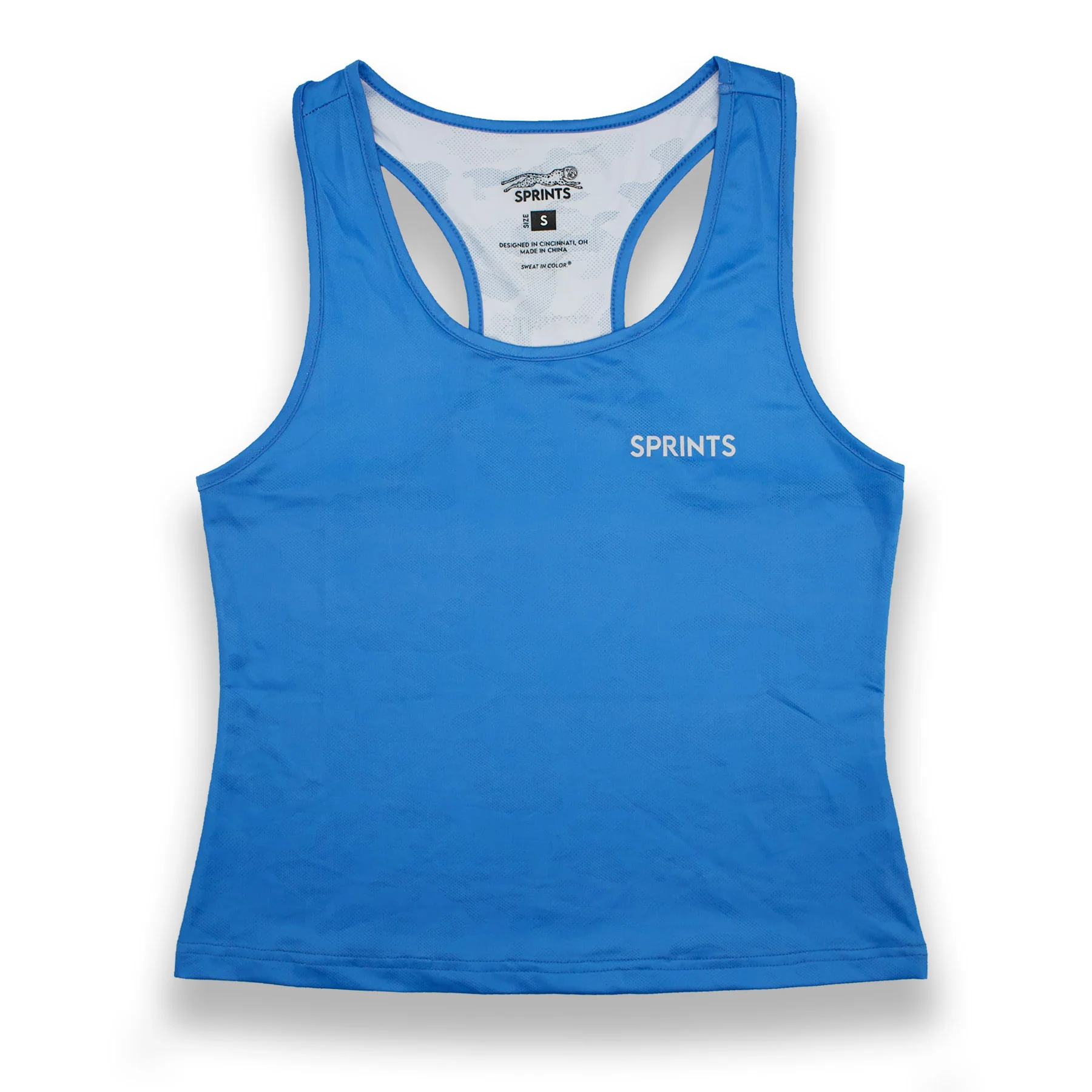 Sprints Drenched Sky Tankie — Blue — Size Small — Front View