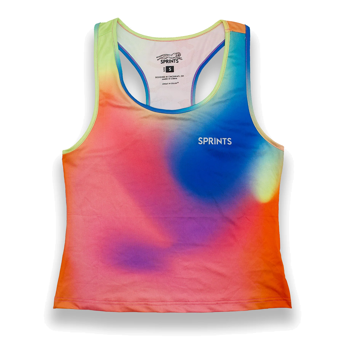 Sprints Skiddle Stratification Tankie — Pink — Size Small — Front View