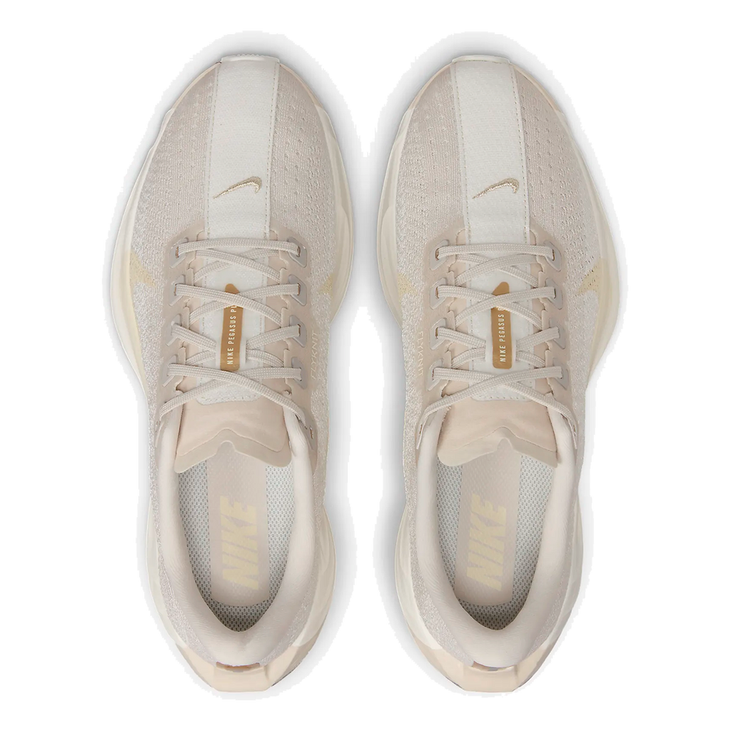 Nike Pegasus Plus — Lt Orewood Brn - Coconut Milk - Sail — Size B — Width 10 — Back View