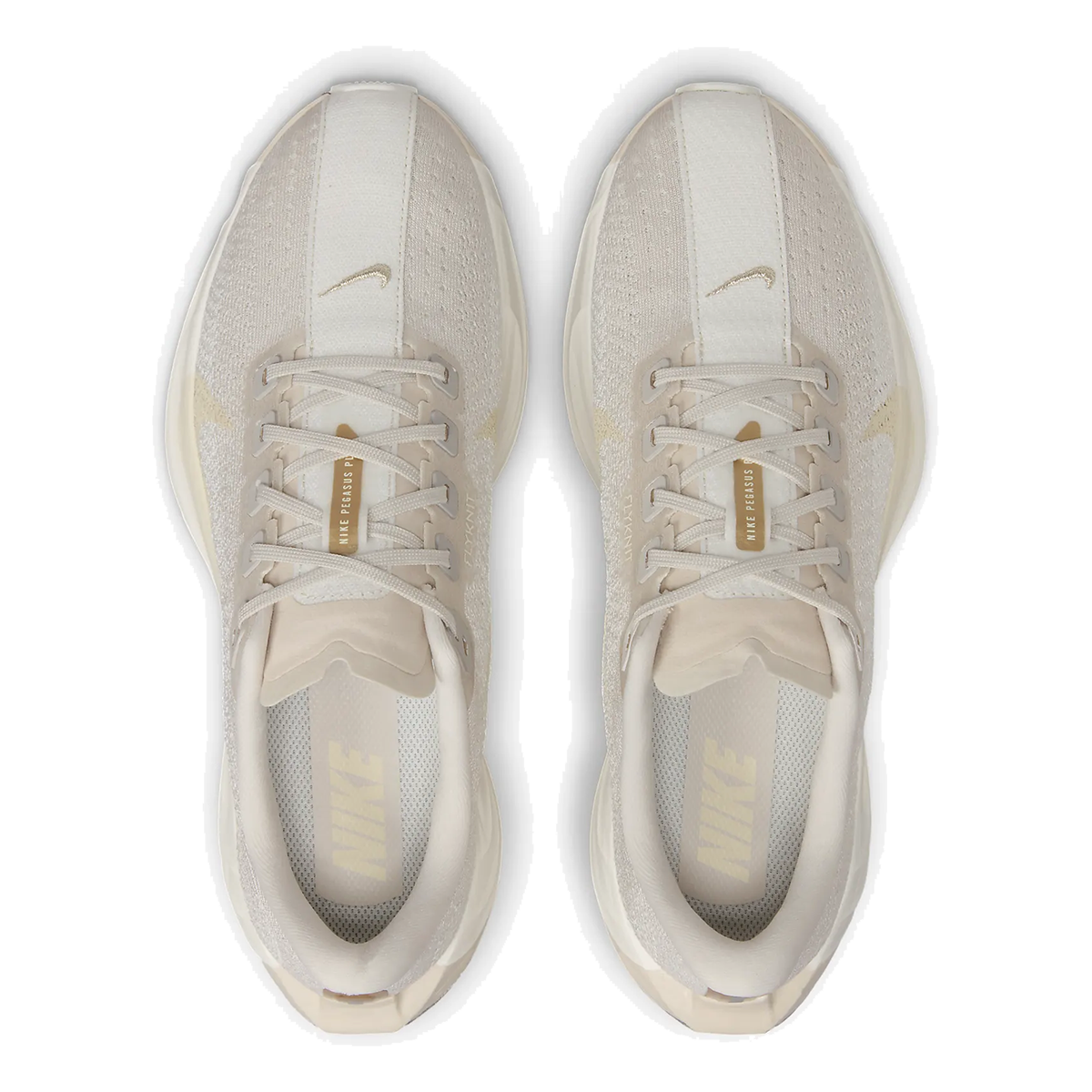Nike Pegasus Plus — Lt Orewood Brn - Coconut Milk - Sail — Size B — Width 10 — Back View