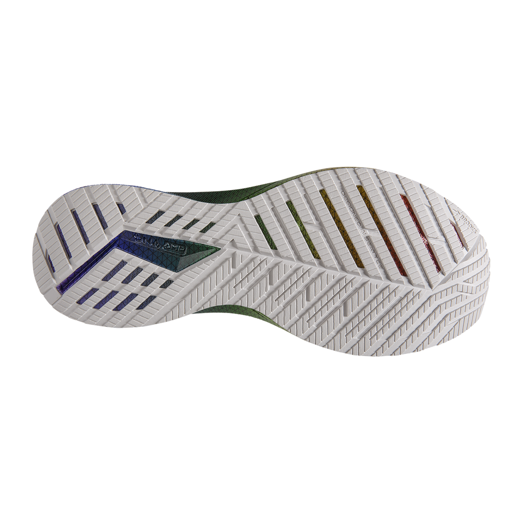 Brooks Levitate StealthFit 5 Love Moves — White - Oyster - Multi — Size B — Width 10.5 — Top View