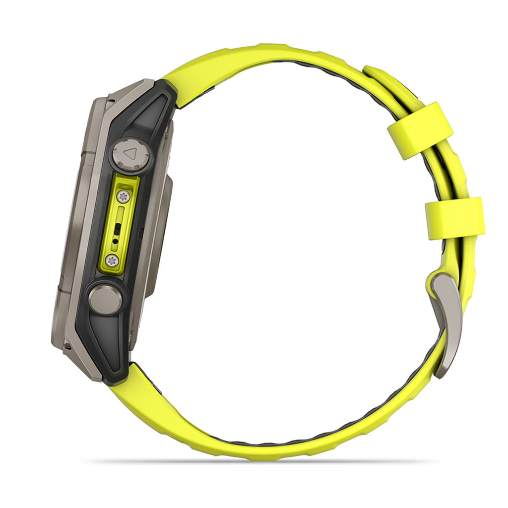 Garmin Fenix 8 Solar — Titanium Amp Yellow - Graphite — Size 51 mm — Alternate View 24