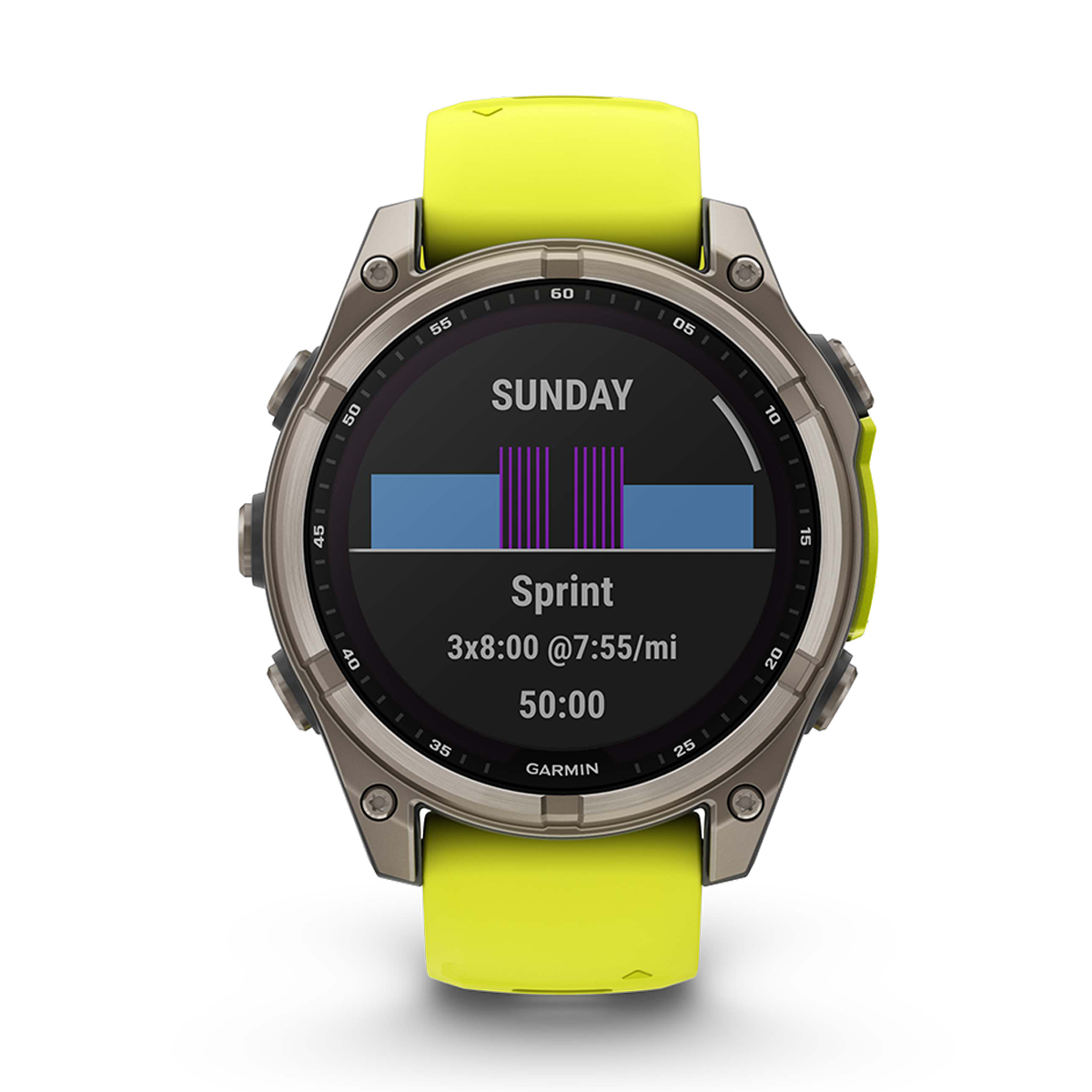 Garmin Fenix 8 Solar — Titanium Amp Yellow - Graphite — Size 51 mm — Alternate View 16