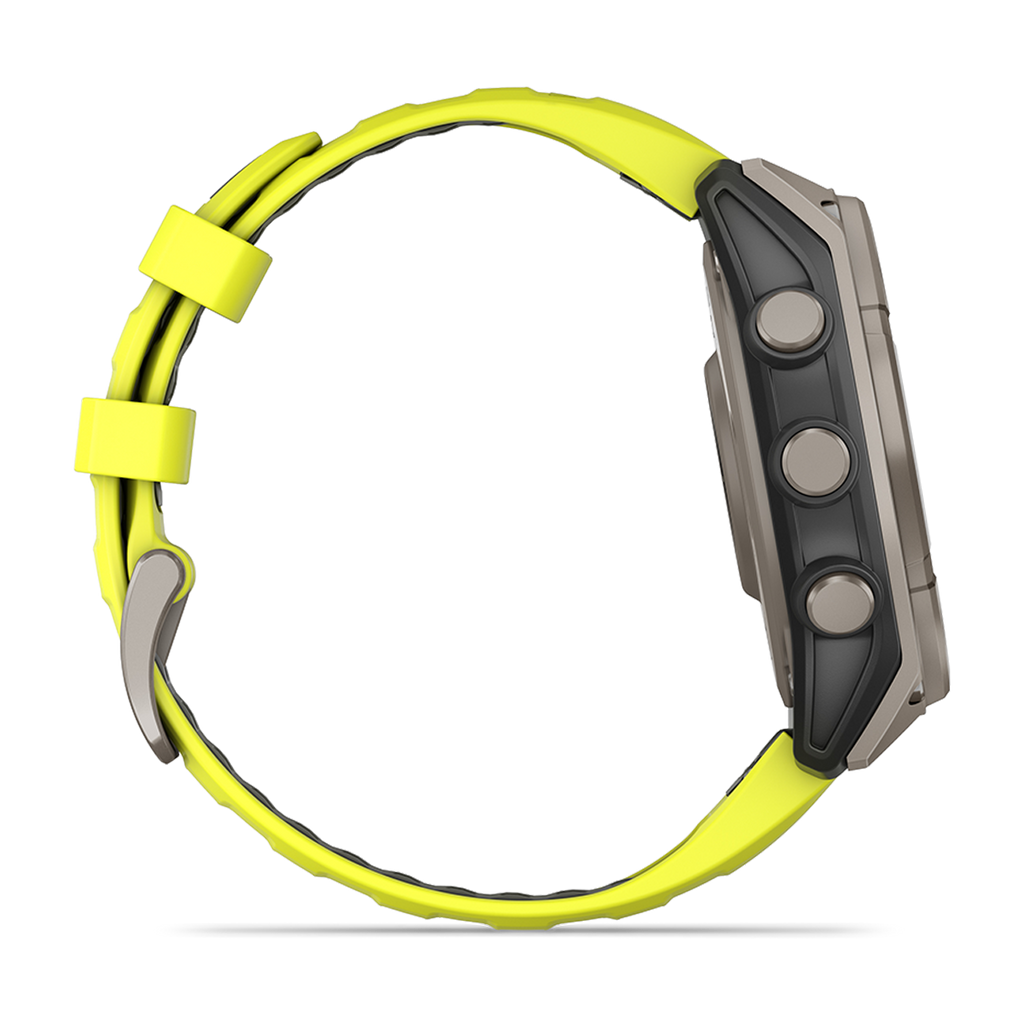 Garmin Fenix 8 Solar — Titanium Amp Yellow - Graphite — Size 51 mm — Alternate View 17