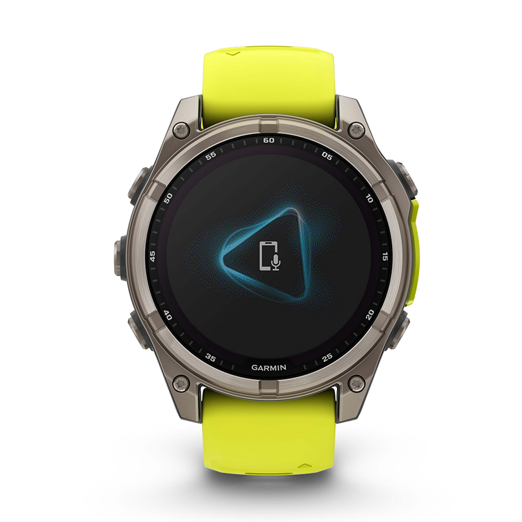 Garmin Fenix 8 Solar — Titanium Amp Yellow - Graphite — Size 51 mm — Alternate View 18