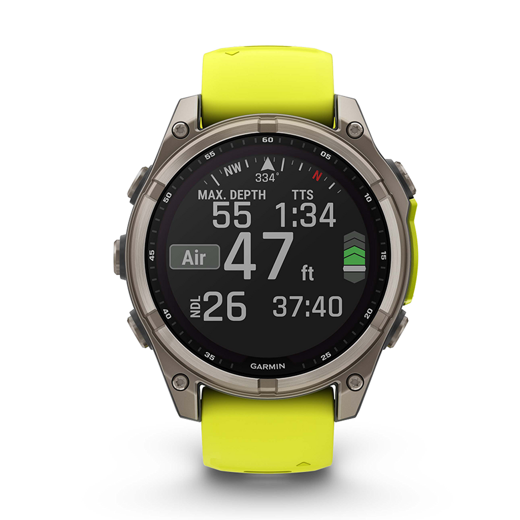 Garmin Fenix 8 Solar — Titanium Amp Yellow - Graphite — Size 51 mm — Alternate View 20