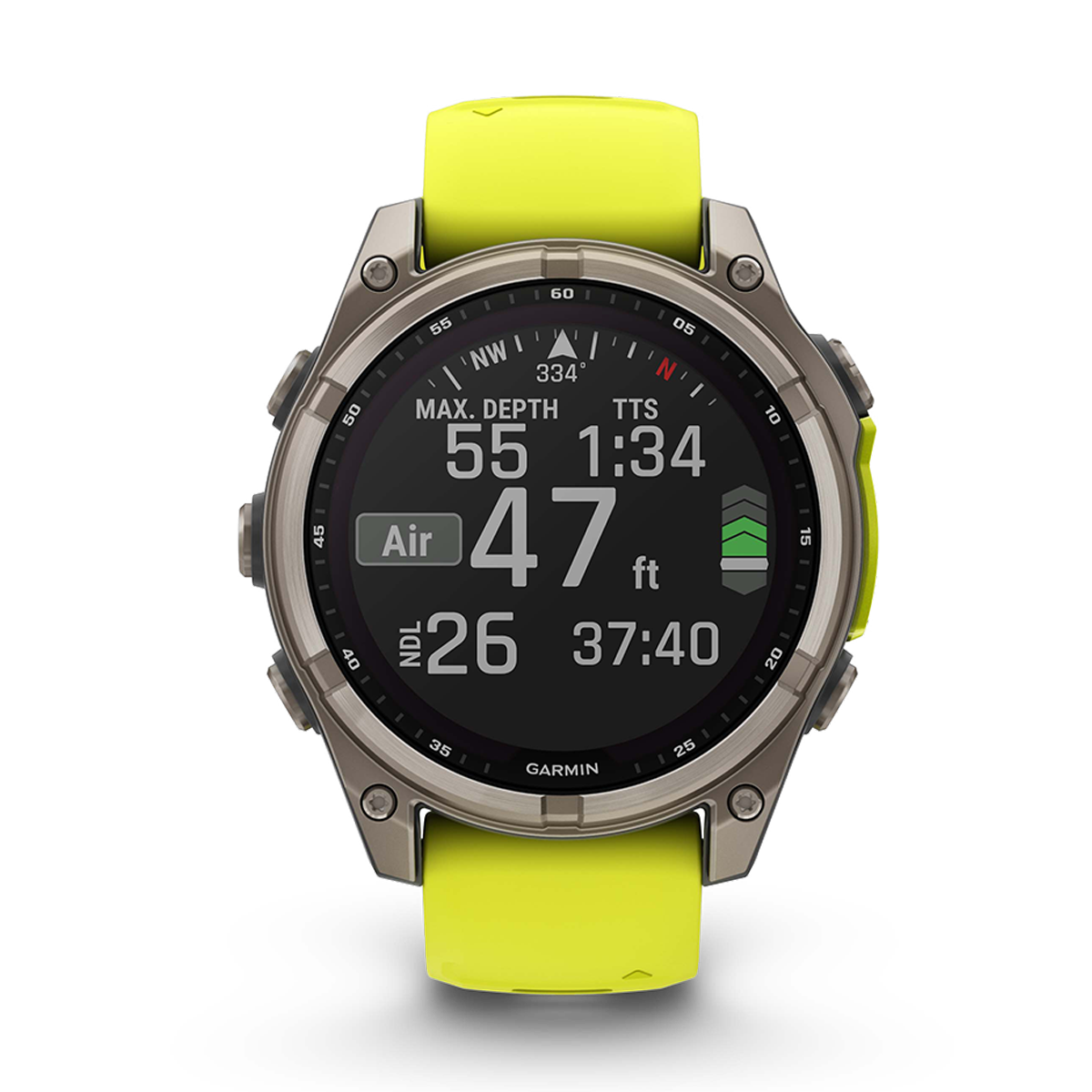 Garmin Fenix 8 Solar — Titanium Amp Yellow - Graphite — Size 51 mm — Alternate View 20