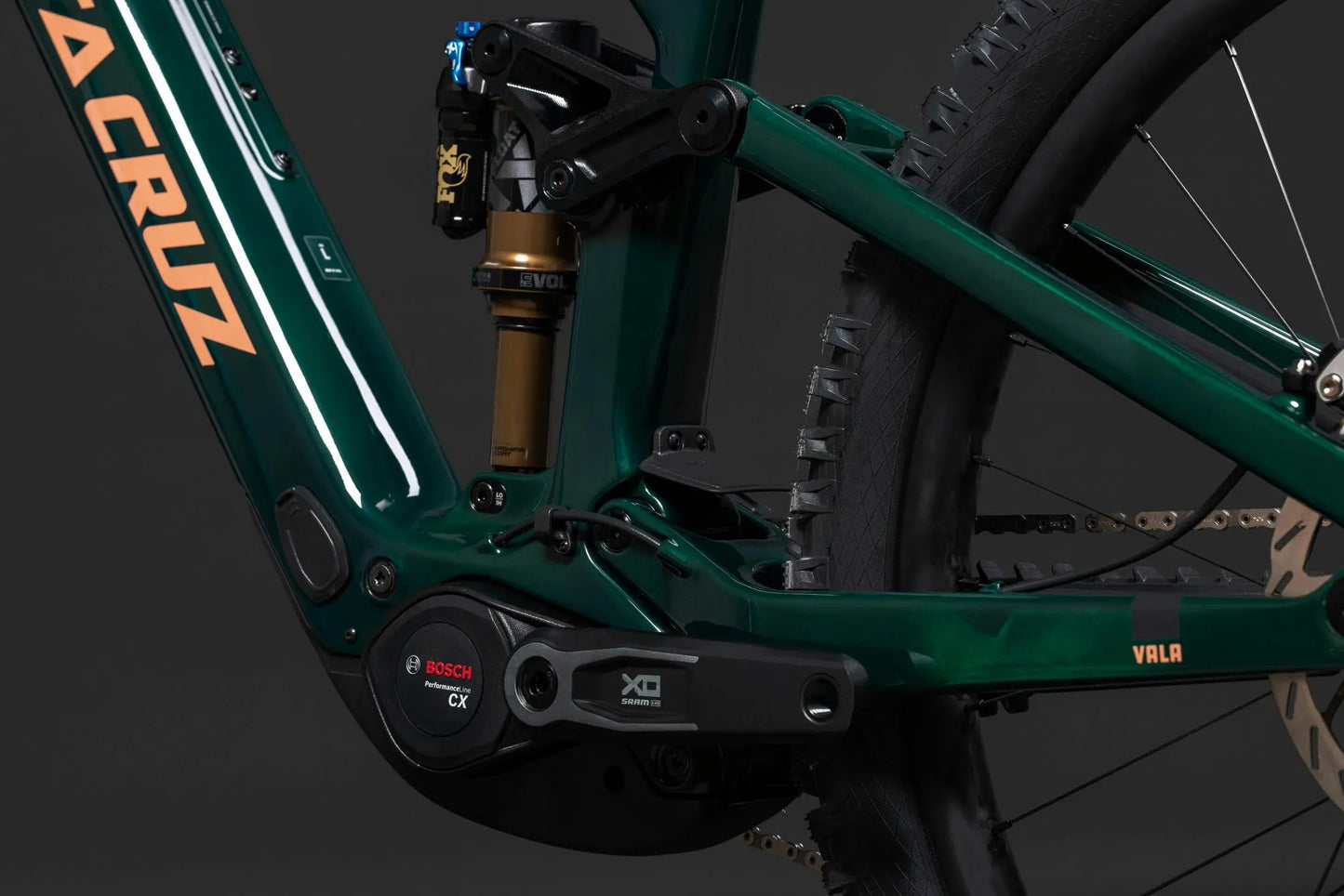 Santa Cruz Vala MX C S Electric Mountain Bike 2025 - Midnight Green