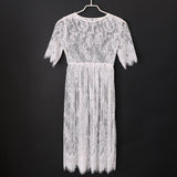 Transparent Dress Sleeve Beach Dress — Black — Size 2XL — Detail View