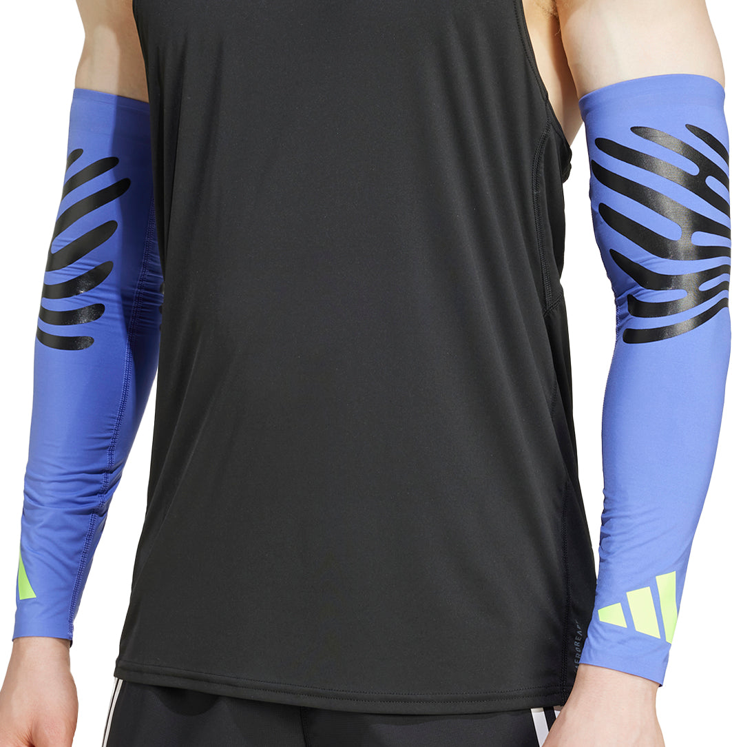 adidas Adizero Control Running Arm Sleeves - Blue