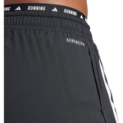 adidas Own The Run 3 Stripes 2 in 1 Womens Running Shorts - Black