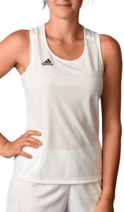 adidas T19 Womens Training Vest Tank Top - White