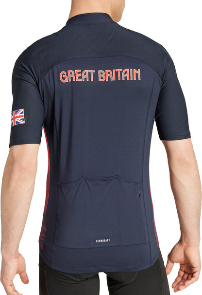 adidas Team GB Short Sleeve Mens Cycling Jersey - Blue