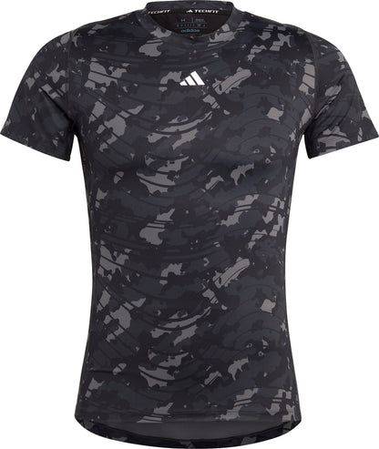 adidas Tech Fit Short Sleeve Mens Training Top - Black