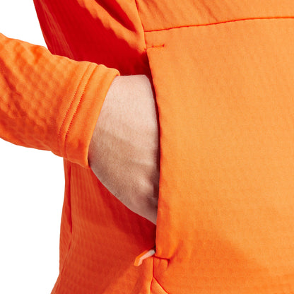adidas Terrex Multi Light Full Zip Long Sleeve Mens Walking Top - Orange