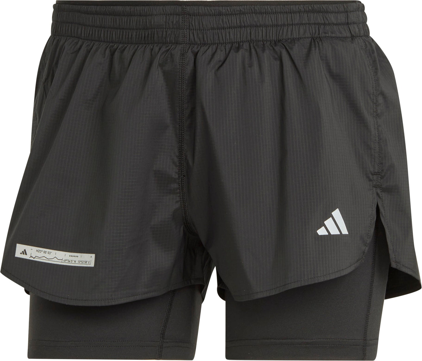 adidas Ultimate 2 in 1 Womens Running Shorts - Black