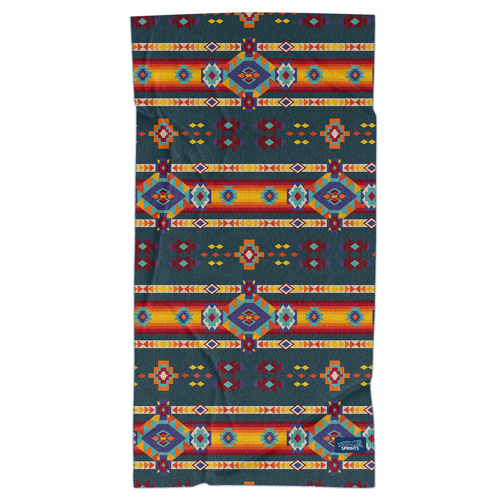 Sprints Towel — Aztec Artisans & Chocolate Currency — Size One Size — Front View