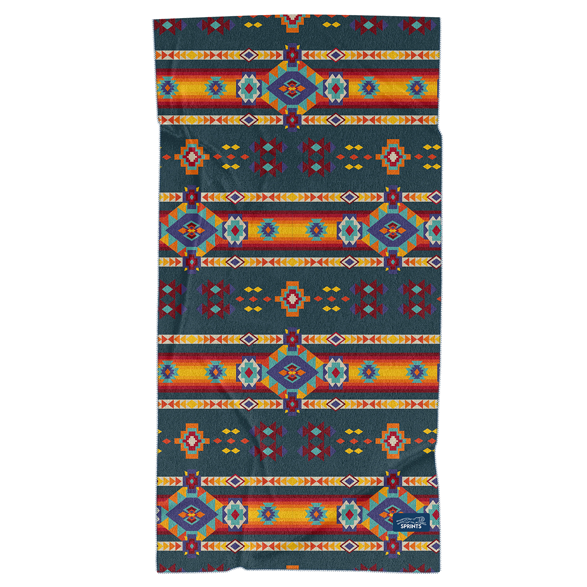 Sprints Towel — Aztec Artisans & Chocolate Currency — Size One Size — Front View