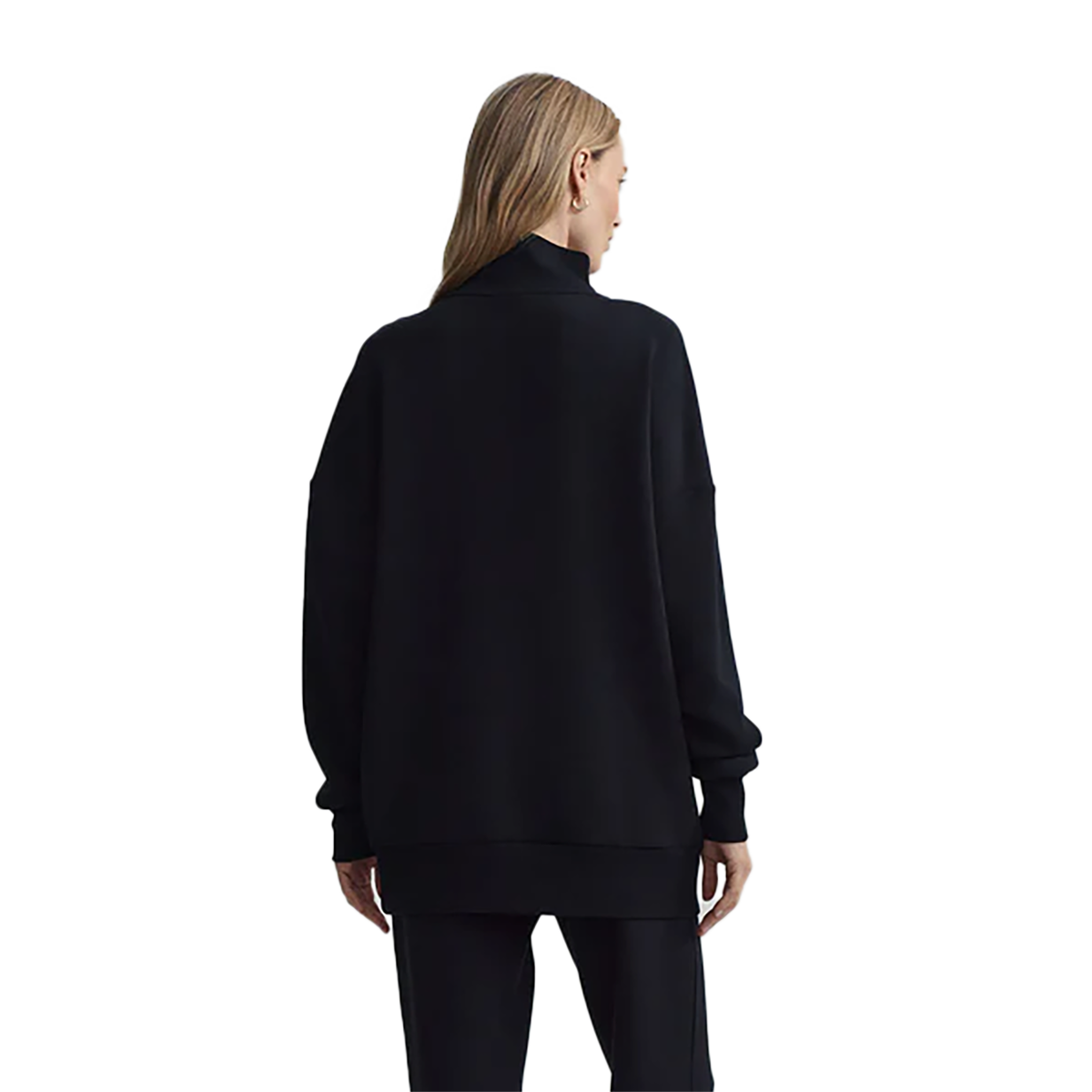 Varley Masie Longline Sweat — Black — Size XSmall — Back View