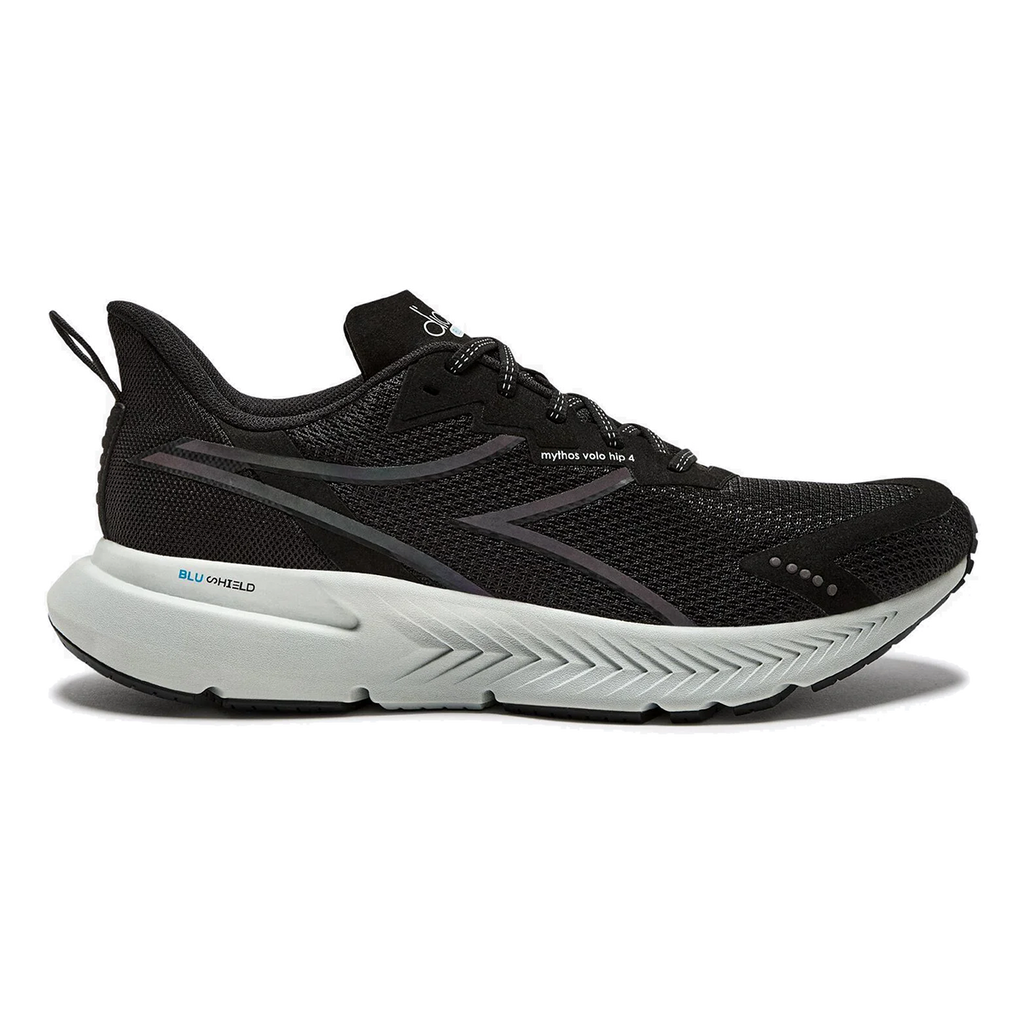Diadora Mythos Blushield Volo 4 HIP — Black - White — Size D — Width 10 — Top View