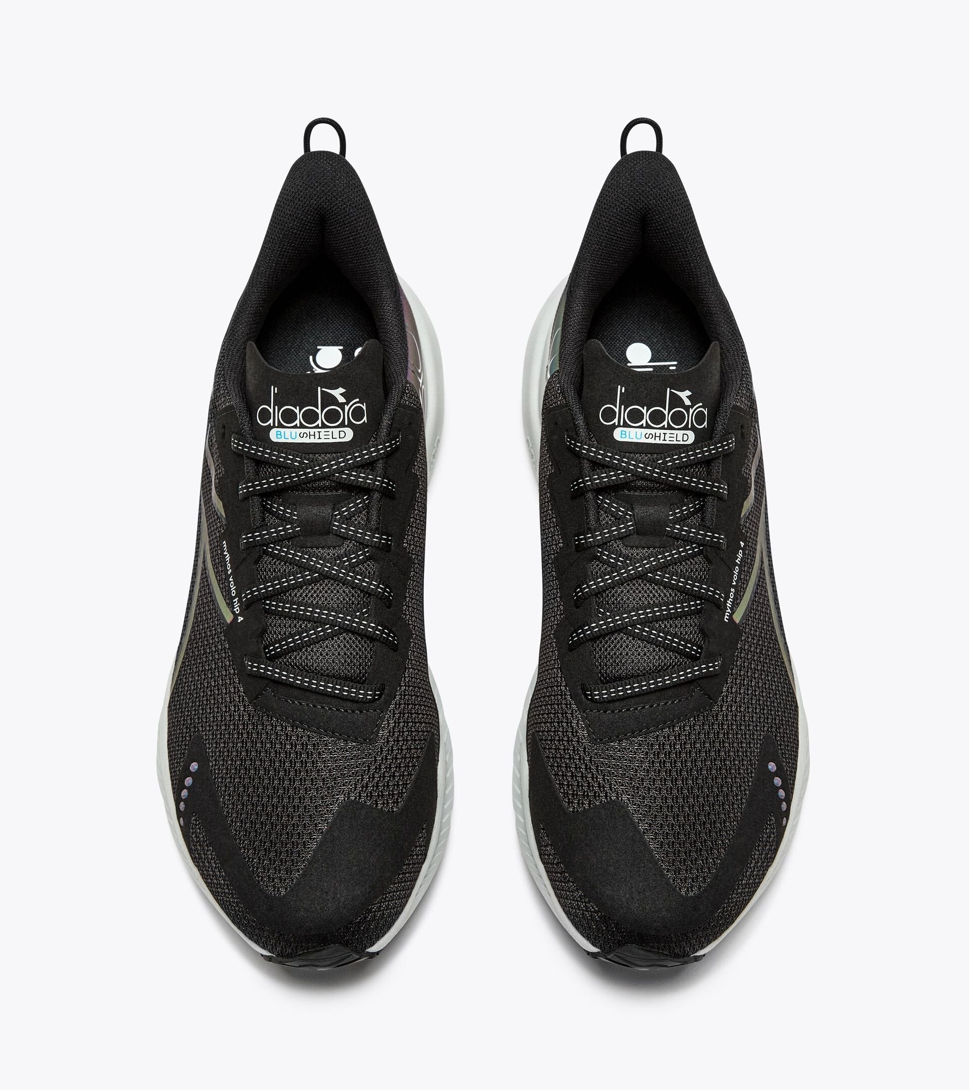 Diadora Mythos Blushield Volo 4 HIP — Black - White — Size D — Width 10 — Detail View