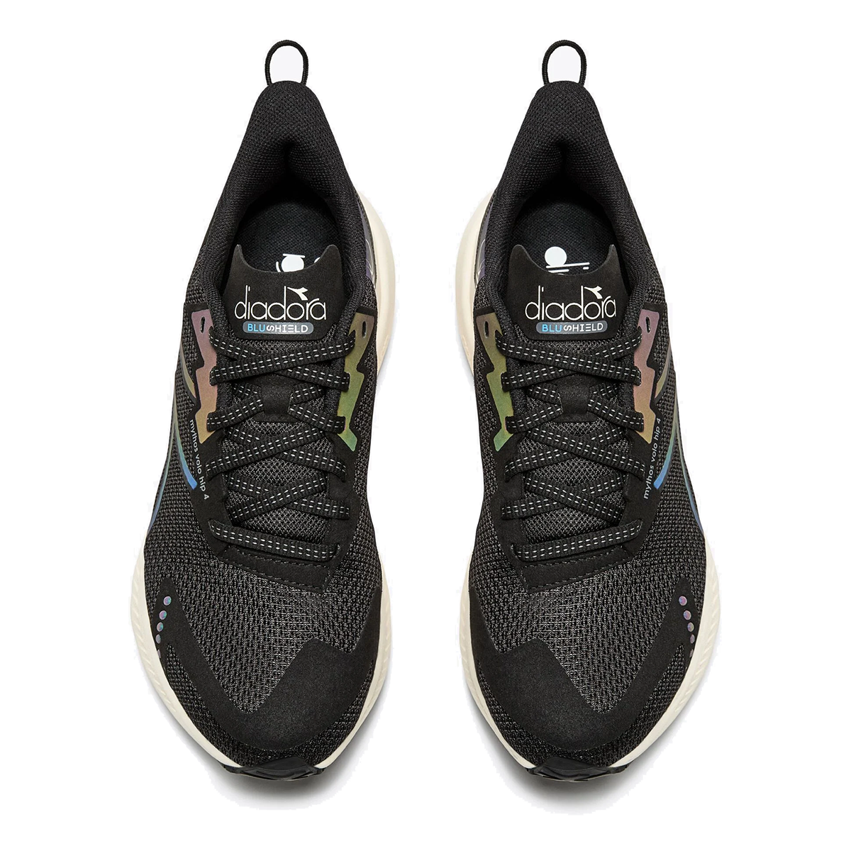 Diadora Mythos Blushield Volo 4 HIP — Black - White — Size B — Width 10 — Detail View