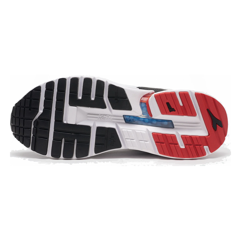 Diadora Mythos Blushield Vigore — White - Black Iris - Neon Mint — Size D — Width 10 — Lifestyle View