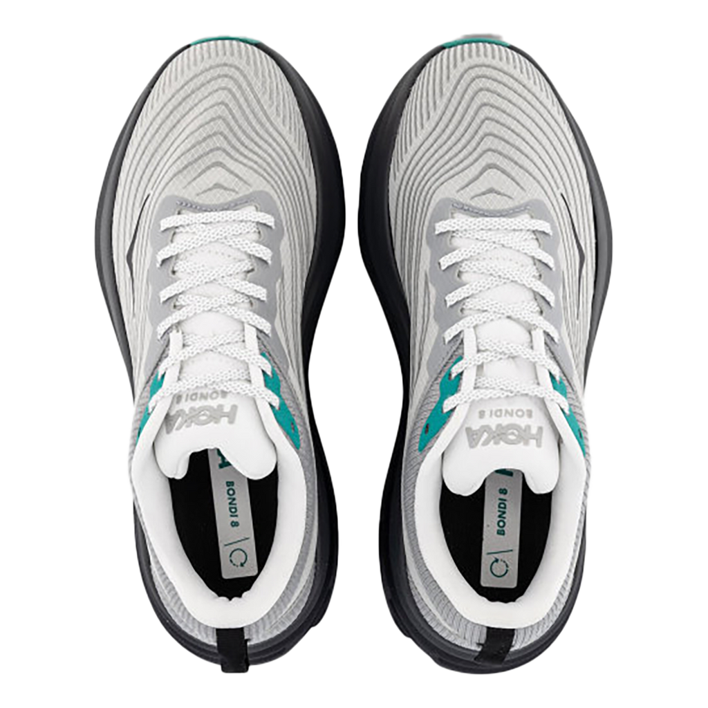 Hoka Bondi 8 TS — Harbor Mist - Black B — Size D — Width 5.5 M / 6.5 W — Side View