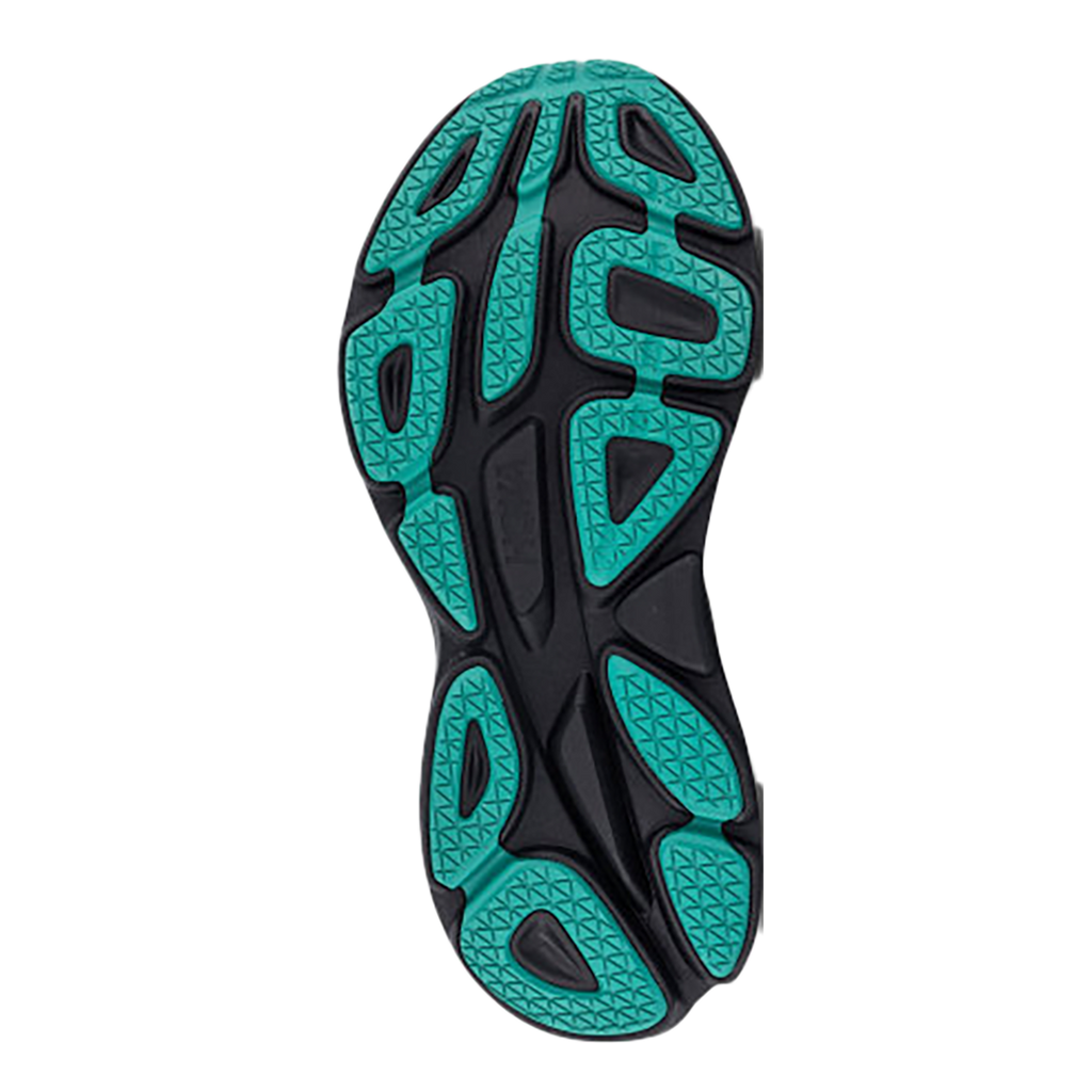 Hoka Bondi 8 TS — Harbor Mist - Black B — Size D — Width 5.5 M / 6.5 W — Back View