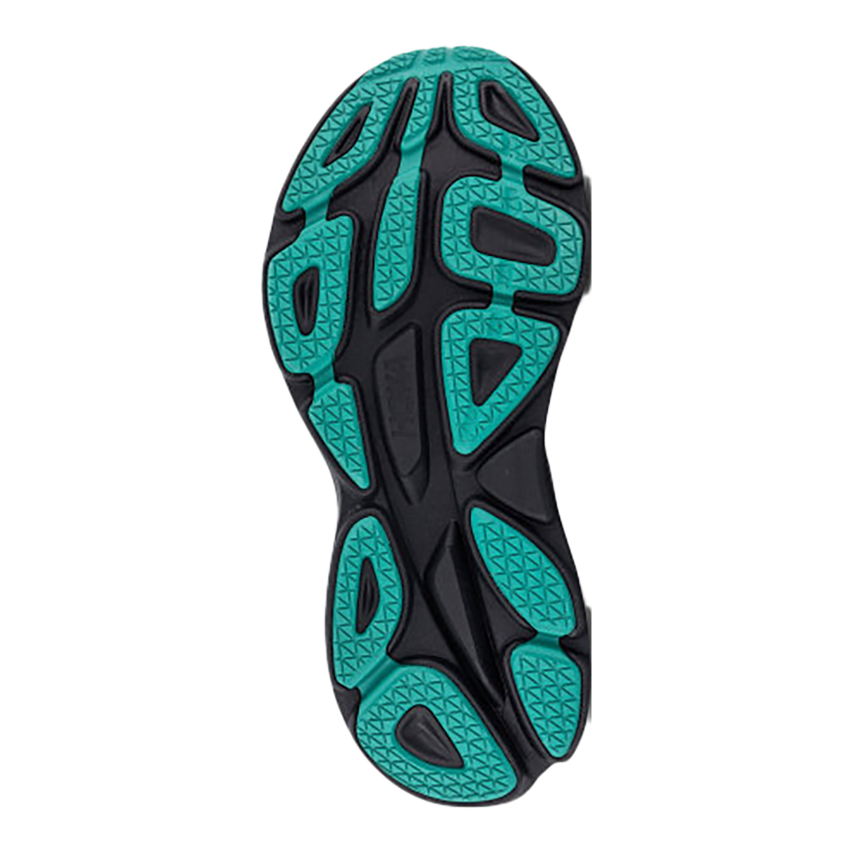 Hoka Bondi 8 TS — Harbor Mist - Black B — Size D — Width 5.5 M / 6.5 W — Back View