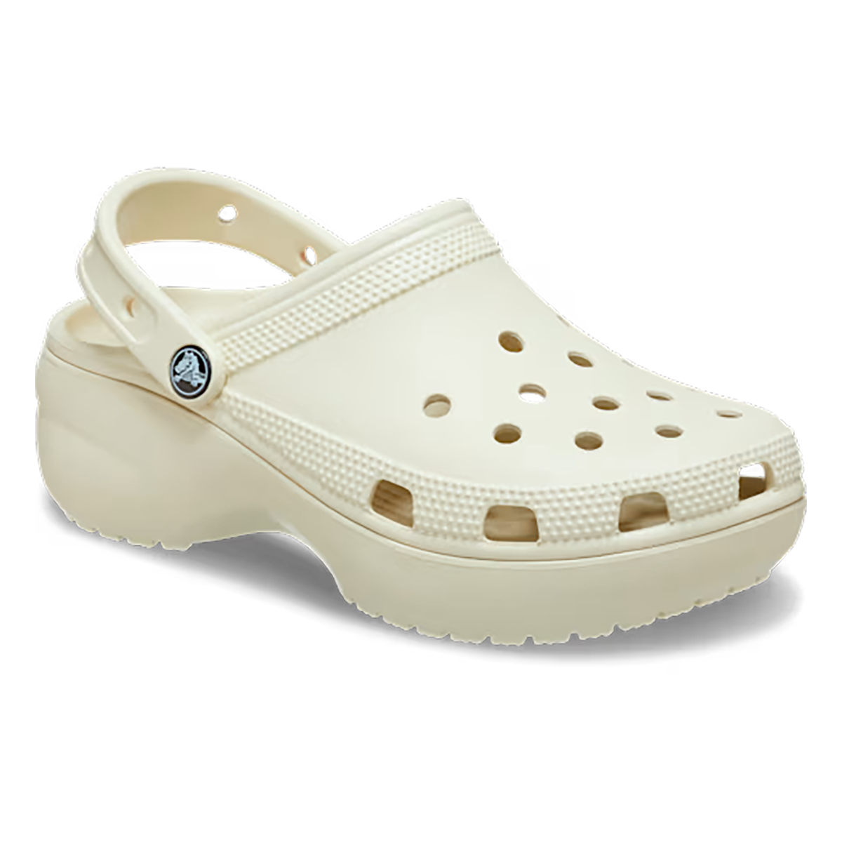Crocs Classic Platform Clog — Bone — Size B — Width 10 — Side View