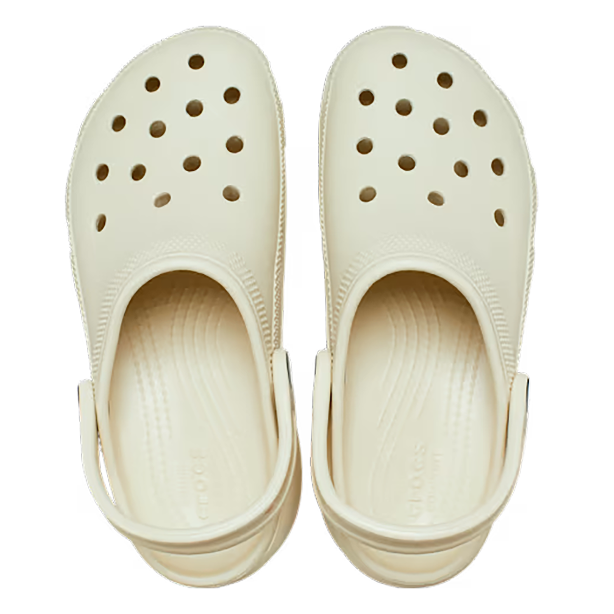 Crocs Classic Platform Clog — Bone — Size B — Width 10 — Top View