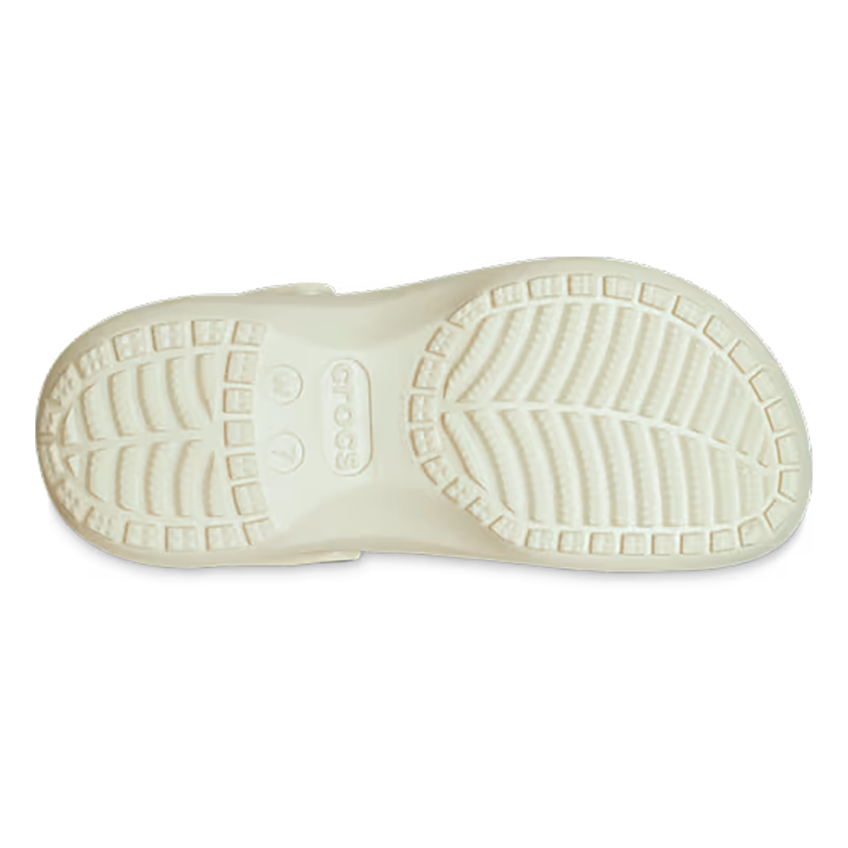 Crocs Classic Platform Clog — Bone — Size B — Width 10 — Detail View