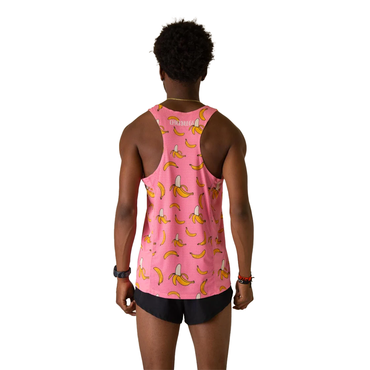 ChicknLegs Preformance Singlet Pink Bananas — Pink Bananas — Size XSmall — Back View