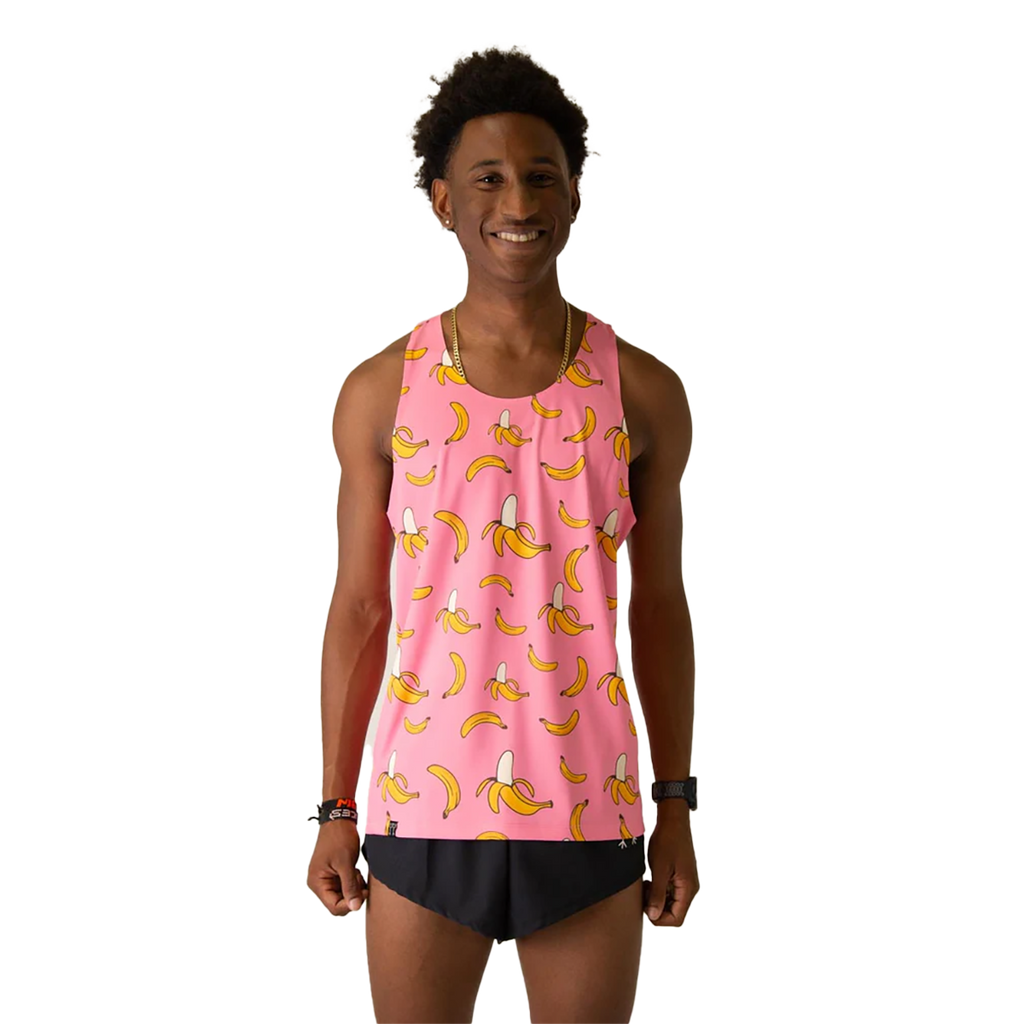 ChicknLegs Preformance Singlet Pink Bananas — Pink Bananas — Size XSmall — Front View
