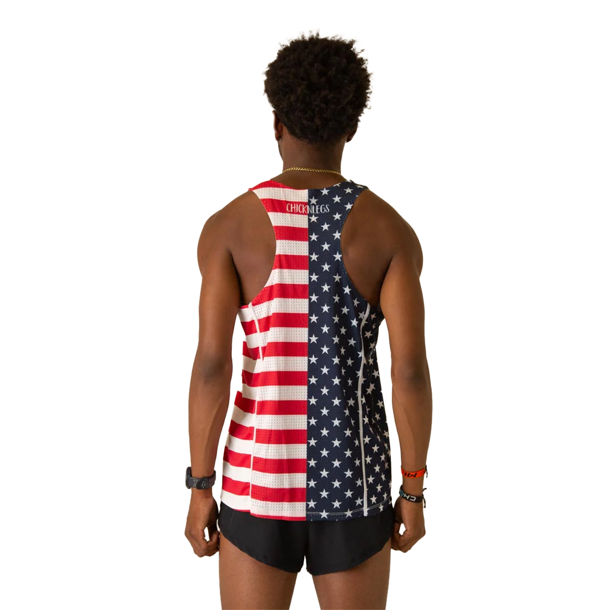 ChicknLegs Preformance Singlet — USA Flag — Size XSmall — Back View