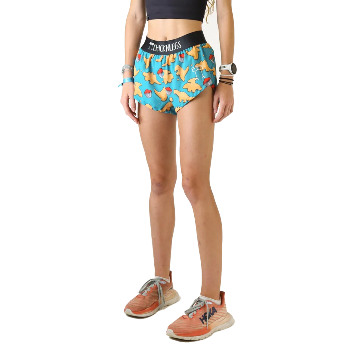 ChicknLegs 1.5" Split Shorts — Dino Nuggets — Size Large — Back View