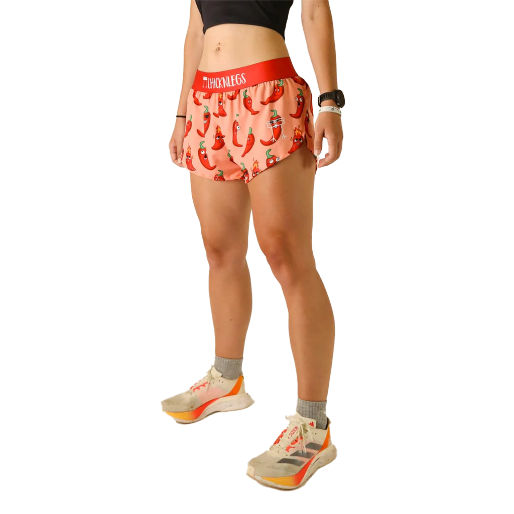 ChicknLegs 1.5" Split Short — Chili Peppers — Size Large — Side View
