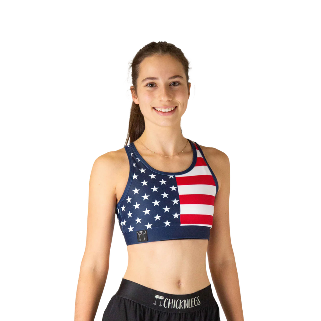 ChicknLegs OG Sports Bra — Dino Nuggets — Size XSmall — Front View