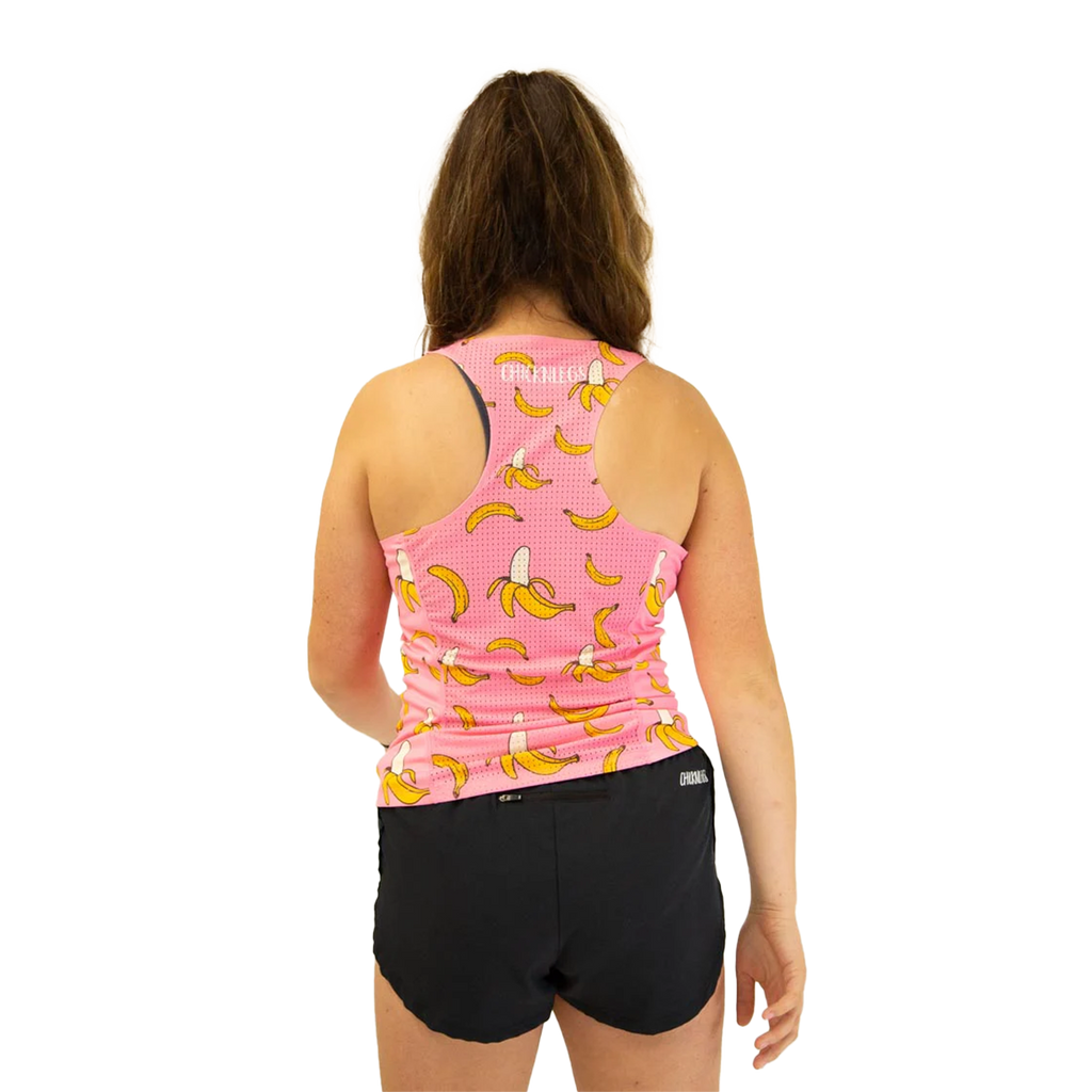 ChicknLegs Preformance Singlet Pink Bananas — Pink Bananas — Size XXSmall — Back View