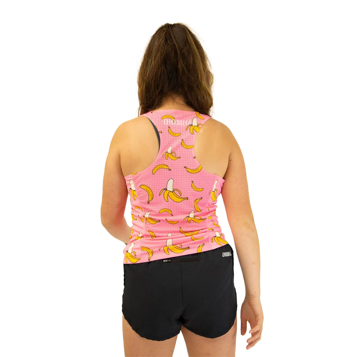 ChicknLegs Preformance Singlet Pink Bananas — Pink Bananas — Size XXSmall — Back View