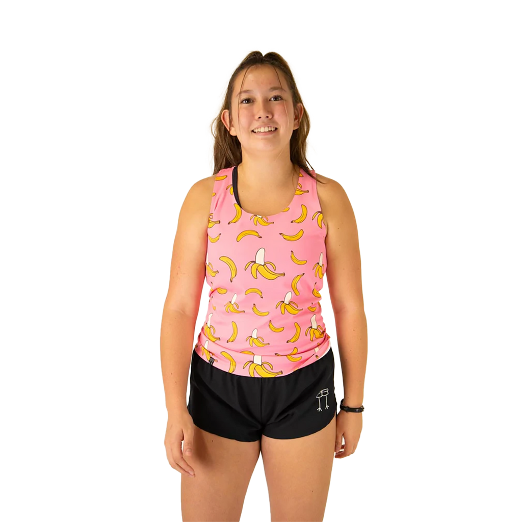 ChicknLegs Preformance Singlet Pink Bananas — Pink Bananas — Size XXSmall — Front View