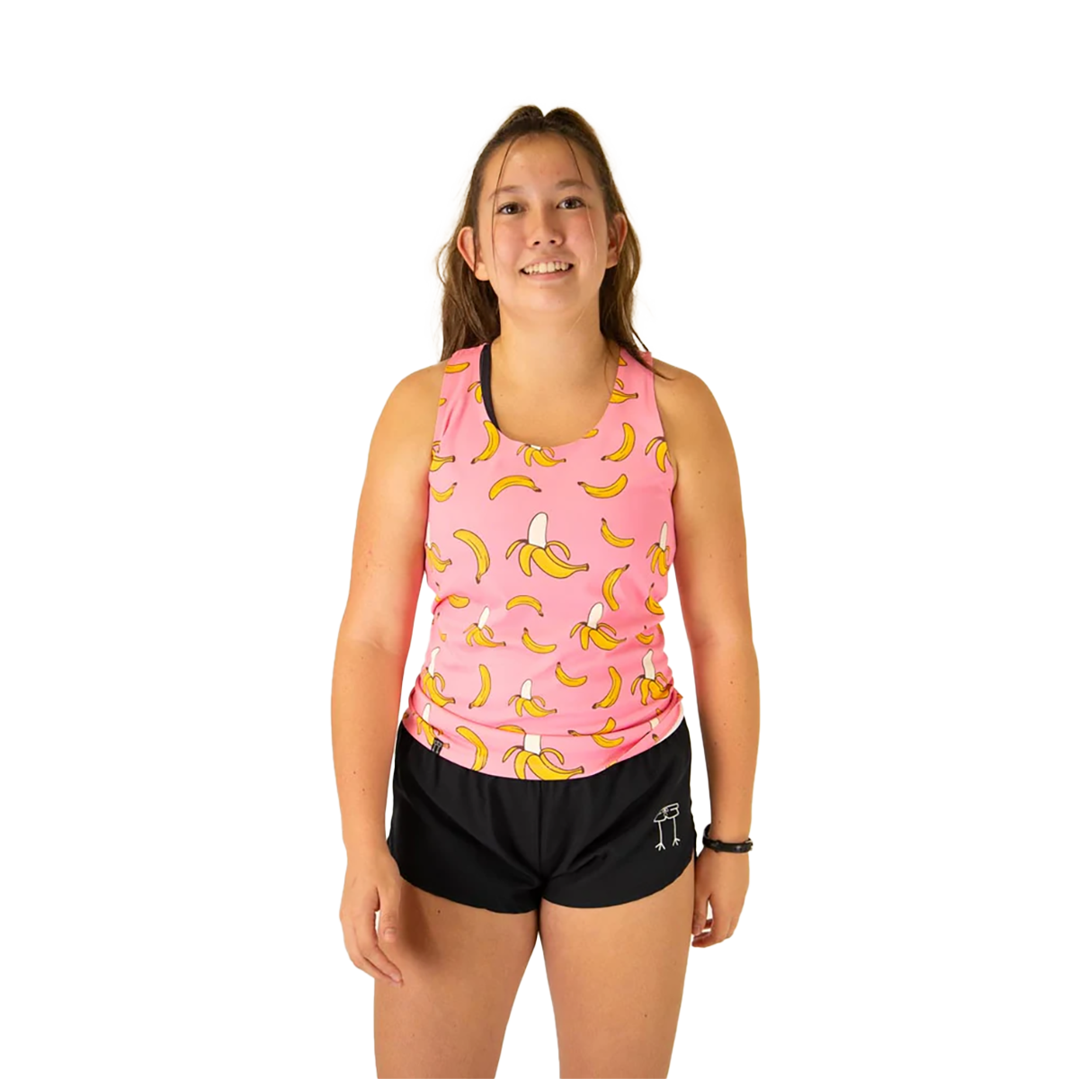 ChicknLegs Preformance Singlet Pink Bananas — Pink Bananas — Size XXSmall — Front View